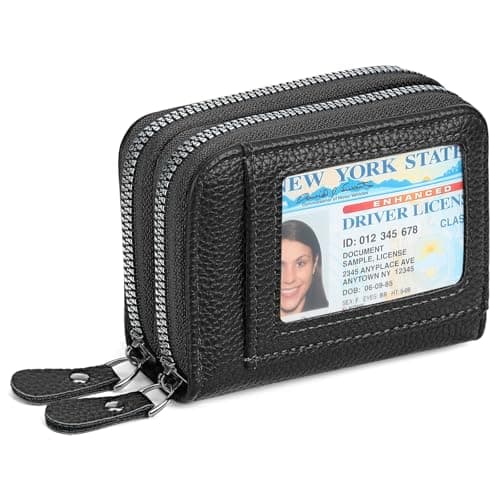 SENDEFN Wallet for Women RFID Blocking Credit Card Holder for Women Small Blocked Accordion Wallets Ladies Purse with Zipper Coin Pocket & ID Window