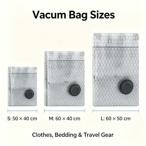 18 Pack Vacuum Storage Bags with Electric Pump, Reusable Compression Bags Set for Clothes Bedding — view 5