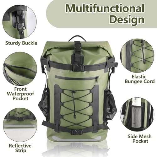 XREE 40L Dry Bag, Roll-Top Waterproof Bag Heavy Duty Waterproof Backpack — view 3