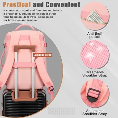 Velaybor 40L Travel Backpack, Flight Approved Carry On Laptop Backpack — view 3