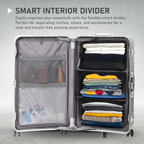 Aerolite Premium Hybrid Aluminium Polycarbonate Trunk, 4+1 Silent Wheels — view 5