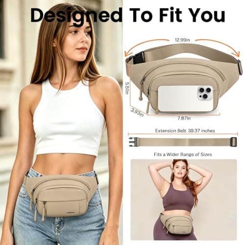 Bumbag Fanny Pack for Women,Waterproof Men Waist Bag — view 2
