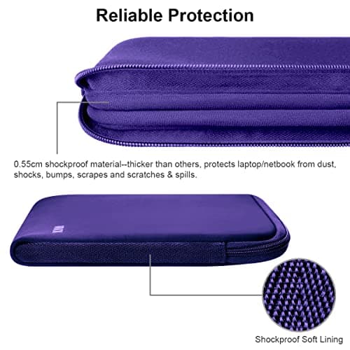 Arvok 13 13.3 14 Inch Laptop Sleeve Case for MacBook Pro/MacBook Air 13-14 inch, Water-Resistant Notebook Chromebook Computer Pouch, Carrying Bag Cover for HP/Dell/Lenovo/Asus/Acer — view 4