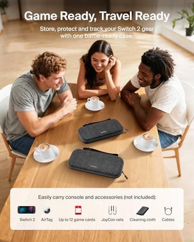 Belkin Gaming Nintendo Switch 2 Case Travel Bag with AirTag Holder - Black — view 3
