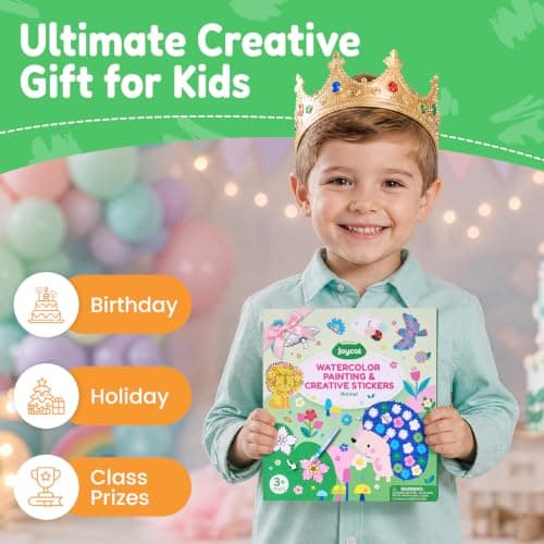 JoyCat Paint with Water Coloring Books & Creative Sticker(Animals) — view 6