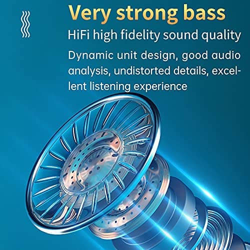 Ekrfxh N21 Bluetooth 5.1 Earbuds in-Ear True Wireless Headphones with Flashlight, 35H Playtime Deep Bass Hifi Stereo Sound Life Waterproof Earphones With Mic for Work Sport (white) — view 4
