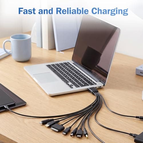 10 in 1 Universal Charger Multi Charger Cable with Multiple Heads Portable USB Multiple Devices Charging Cable for Old Samsung Phones, Cameras, Tablets, Travel & Car Use — view 6