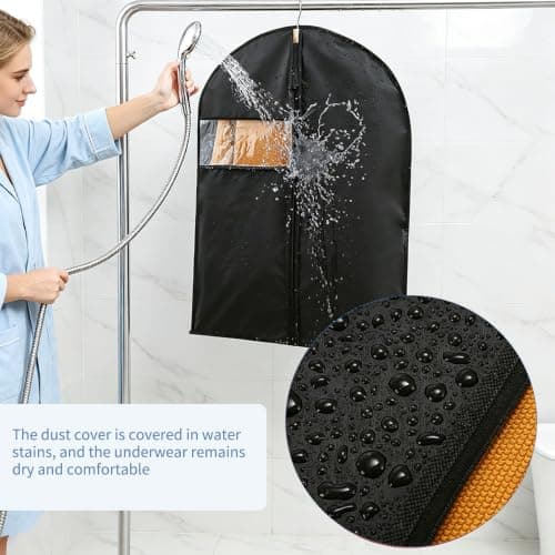 Ruiunchu 7 Pcs Suit Bag Cover Carriers Hanging Clothes Men Women 60x100cm — view 6