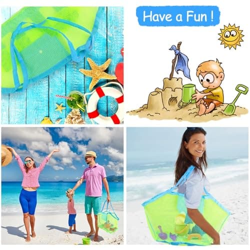 Svalor 1 Pcs Beach Toys Bag, Large Beach Bag,Foldable Mesh Beach Bags — view 2