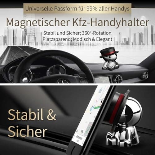 aokway Magnetic Phone Holder for Car/Office, Compatible with iPhone 12/11 Pro/11/XS Max/8/Samsung etc, Universal Car Accessories, Home Decoration (Blue) — view 3