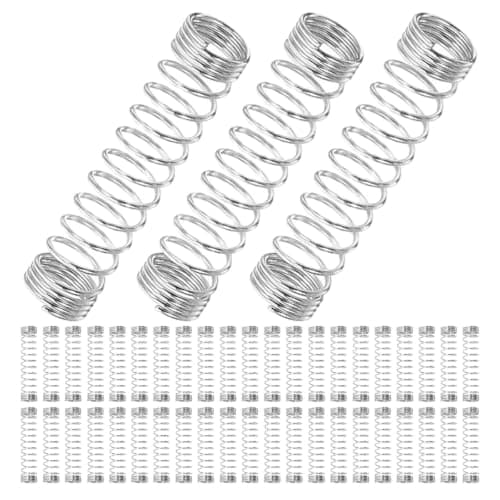 KALLORY 100pcs Back to School Stainless Steel Small Compression Springs for Pens with Precise Return Action and Quick Pressure Response, Mechanical Compression Spring Replacement