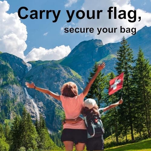 [Pack 2] tag8 Swiss Flag Smart Bag tag |Trendy Luggage tag ID Identification Fashionable Digital Name tag | Airline Compliant, SITA Enabled | Travel Gift idea, Collectible — view 3