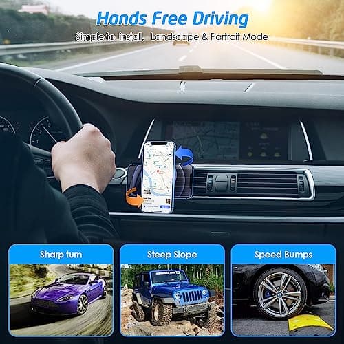 WixGear Magnetic Phone Holder for Car, [2 Pack] Universal Air Vent Magnetic Phone Mount for Car, Car Phone Holder Mount for Cell Phones and Mini Tablets with 4 Metal Plates — view 6