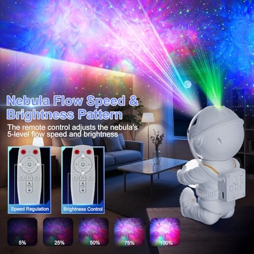 Astronaut Galaxy Projector, Star Projector Light with 8 Nebula Modes — view 3