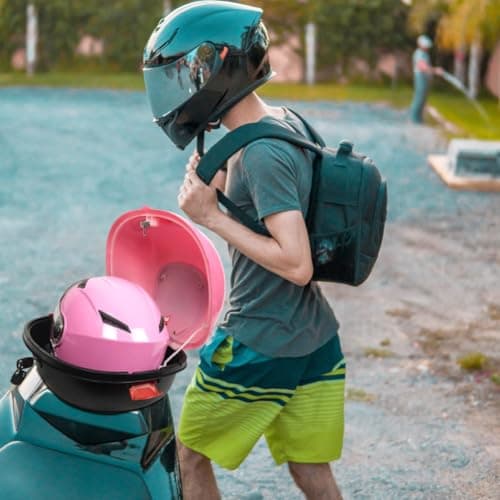 Artibetter Pink PP Motorcycle Top Box with Backrest for Women Travel — view 6