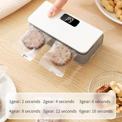 2-in 1 Mini Bag Sealer, Magnetic USB Rechargeable Vacuum Sealer with LED — view 2