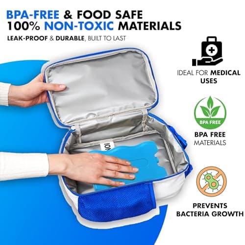 UR CHOICE Freezer Blocks – 6 Pack | Long-Lasting Reusable Ice Packs for Cool Bags, Lunch Boxes & Coolers – Leakproof, Slim & Lightweight – Keeps Food Fresh & Drinks Cold for Camping, Travel & Picnic — view 3