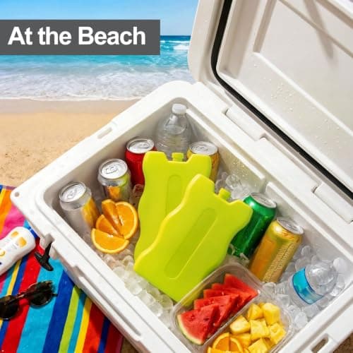 Ice Packs for Cool Box | 10 Pack 200Ml Reusable Freezer Blocks for Lunch Boxes | Cooler Bags | Picnic | Camping & Beach — view 6