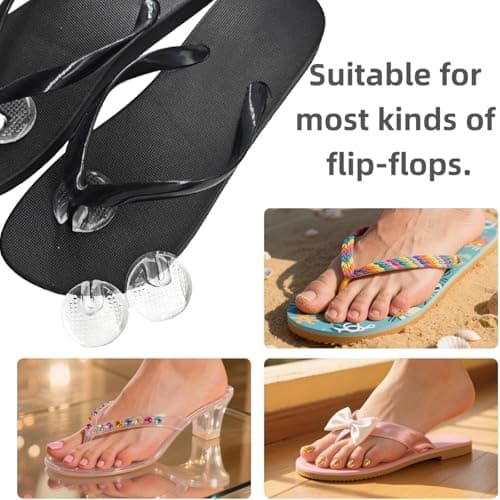 4pairs Silicone Thong Sandal Toe Protectors,Flip Flop Toe Post Protectors,Comfortable Cushion Pads for Sandals&Shoe,Suitable for Woman&Man,Soft Material,Invisible,for Foot Protection,Easy to Use — view 6