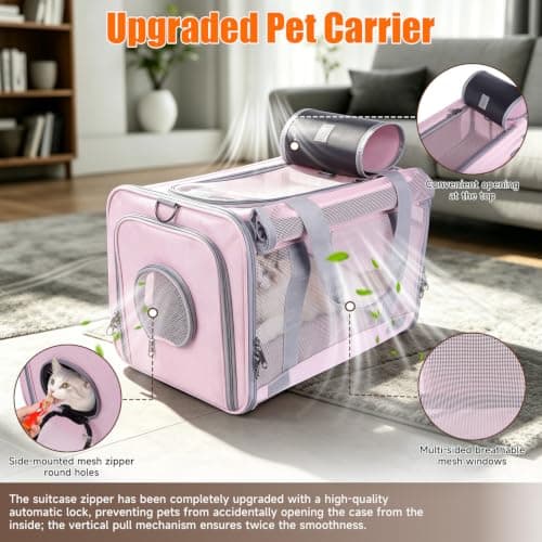 Pawinner Cat Carrier with Wheels(Can be Locked) Airline Approved, Max.20lbs — view 4