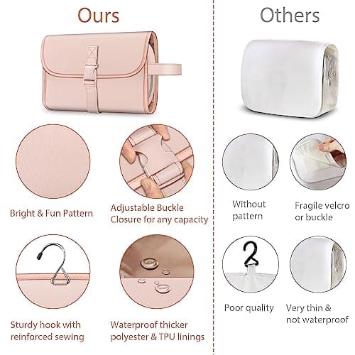 FINPAC Portable Toiletry Travel Wash Bag, Large Hanging Makeup Organiser — view 5