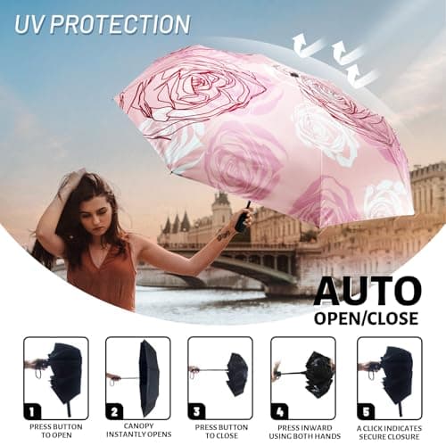 SY COMPACT Travel Umbrella Windproof Automatic Unbreakable UV Protection — view 5