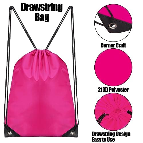 JFmall Drawstring Bags, Swim Bag PE bags for kids Waterproof Swimming Sports Back Pack Drawstring Gym Bag Suitable for School Beach Travel — view 3