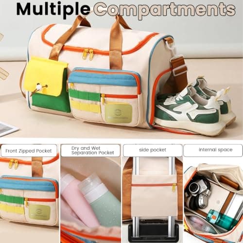 Foldable Travel Duffle Bag,Waterproof Lightweight Holdall Luggage Bags — view 3