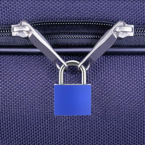 Suitcase Locks with Keys - 3pcs Small Coloured Mini Padlocks - Luggage Locks Padlocks with Keys - 23mm Mini Keyed Padlocks Travel Lock,for Travel Suitcases Luggage Bag Case School Gym(red+blue+yellow) — view 4