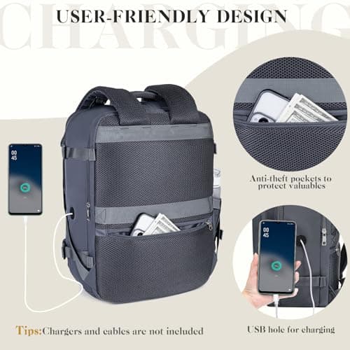 Hayayu Easyjet Cabin Bag 45x36x20 Underseat Cabin Bag Travel Backpack — view 3