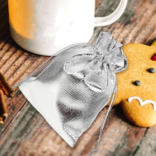 Gift Bags for Silver Fabric 30pcs Drawstring Jewellery Packing — view 5