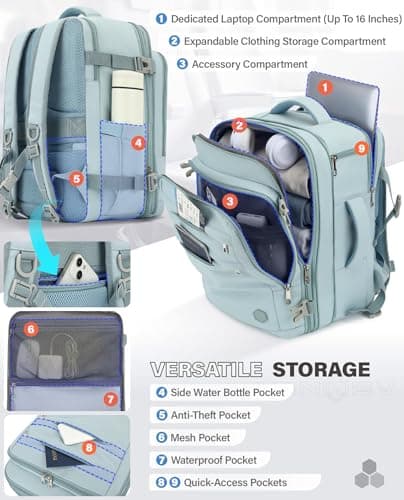 VANKEV 40x30x20 Expandable Ryanair EasyJet Eurowings Wizz Air Cabin Bag — view 3