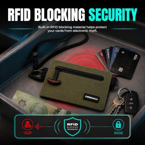 Drench Waterproof Wallet for Beach & Water Adventures, Green — view 4