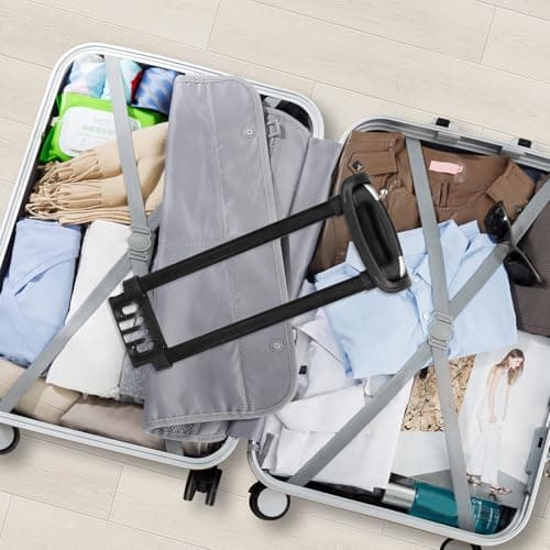 Black Aluminum Alloy Retractable Suitcase Handle Replacement for Luggage — view 5