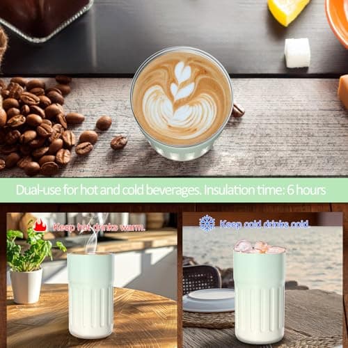 Homealexa Coffee Cup Travel Mugs, Vacuum Insulating Cup 316 Stainless Steel, LED Touch Screen Temperature Gauge, Smart Mug Sealing Bottle 410ml — view 4