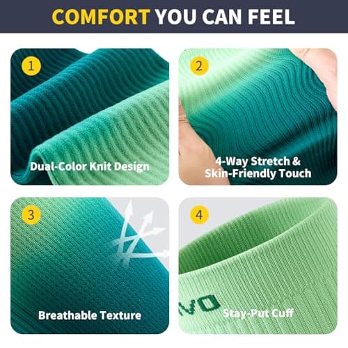 CAMBIVO Calf Compression Sleeves 1 Pair, 20-30 mmHg Graduated Support — view 4