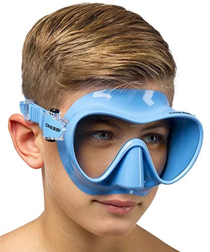 Cressi F1 Small Mask Turquoise - Frameless Soft Silicone Mask for Snorkelling and Diving, Turquoise, One Size, Youth Unisex — view 6