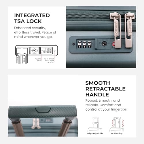 Aerolite 55x35x25 Hard Shell Cabin Suitcase, 4 Wheels, Air France KLM — view 4