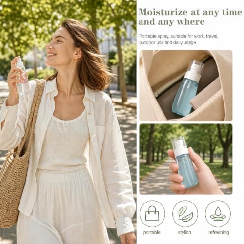 Small Spray Bottle Set,4 Pack Leak‑Resistant Fine Mist Bottles for Travel — view 5
