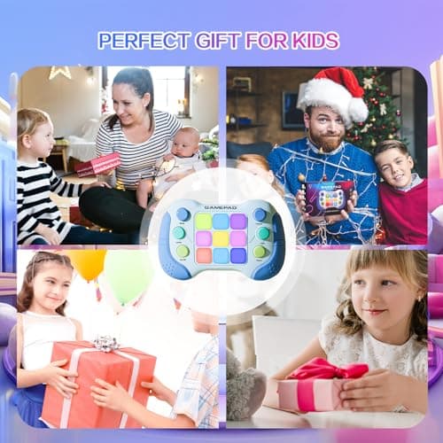 Kids Handheld Games, Upgraded Flashing Quick Press Games Pro for Kids, Speed Push Light Up Fidget Game, Educational Handheld Console Gamepad Toy for Boys, Girls Gifts — view 5
