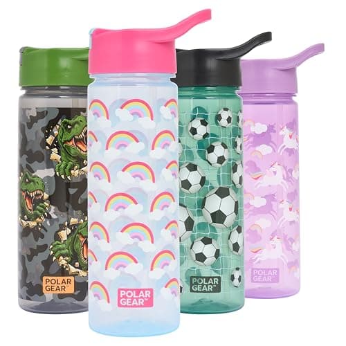Polar Gear Rainbow Sky Kids Water Bottle, 600ml, BPA Free, Flip Cap with Straw, for Ages 48+ Months — view 2