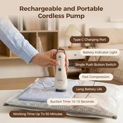 Monalife Vacuum Seal Bags for Clothing Travel,12-Pack, 80% Space Reduction — view 2
