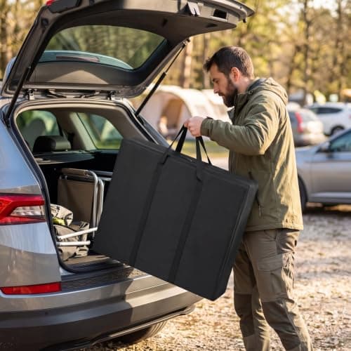 Llazsybz Industrial Storage Bag Folding Table Carrying Case Organizer With 600D Oxford Cloth Flat Flexible Shape Suitable for contractors conference transport 92x13x76cm — view 2