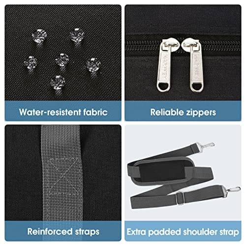 Narwey for Easyjet Cabin Bag 45x36x20 New Easyjet Underseat Foldable Travel Duffel Hospital Bag Holdall Tote Carry on Luggage Overnight Weekend Bags for Women and Men 30L(Black (with Shoulder Strap)) — view 4