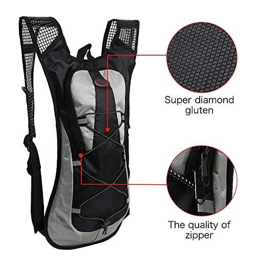 LanXin 5L Small Hiking Backpack Waterproof Tear-Resistant Hiking Daypack with Reflective Strip,Great for Hiking, Running, Cycling, Camping, Skiing, Outdoor Activities, Black (5L) — view 3