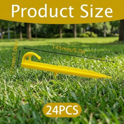 Plastic Tent Pegs 24Pcs, Heavy Duty Camping Pegs for Awning — view 2