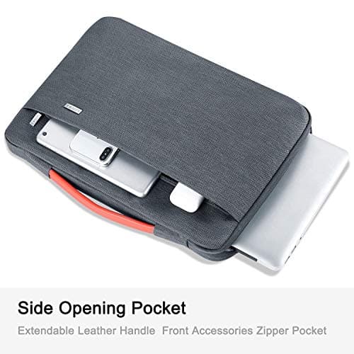 LANDICI 13.3 Inch Laptop Sleeve Protective Case with Handle and Pockets — view 3