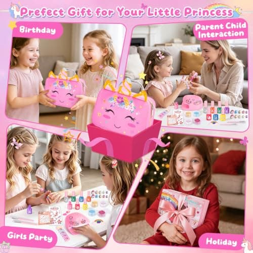 Hohosunlar Kids Nail Polish Sets, Water-Based Nail Art Kit for Girls 3-12 — view 6