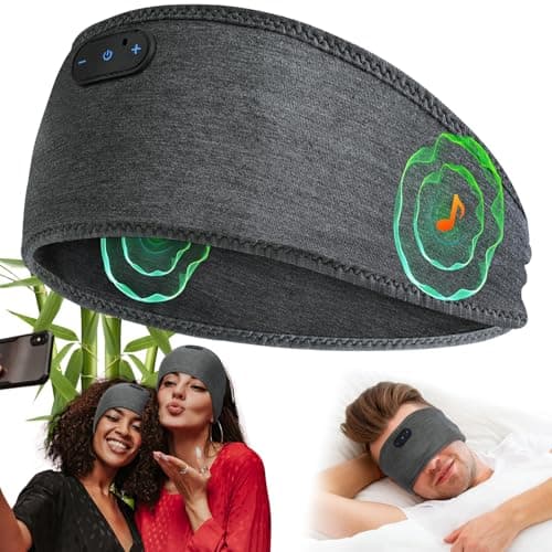 MUSICOZY Organic Bamboo Cotton Sleep Headphones for Side Sleepers
