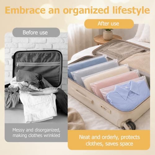 50 Pcs Ziplock Bags for Clothes, 40 x 30 cm Large Frosted Ziplock Bags — view 5